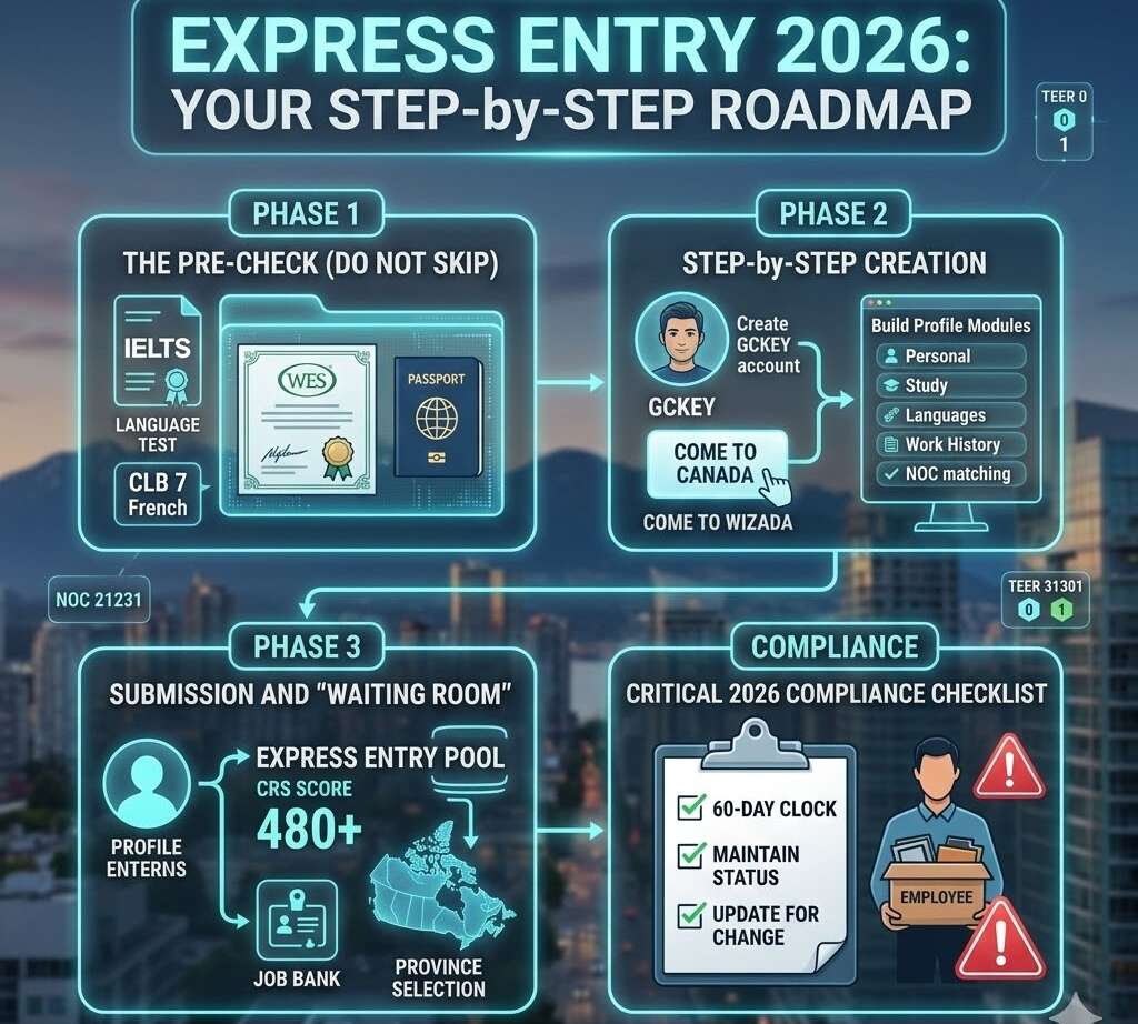 Express Entry 2026: The Step-by-Step Roadmap to Opening Your Profile Correctly