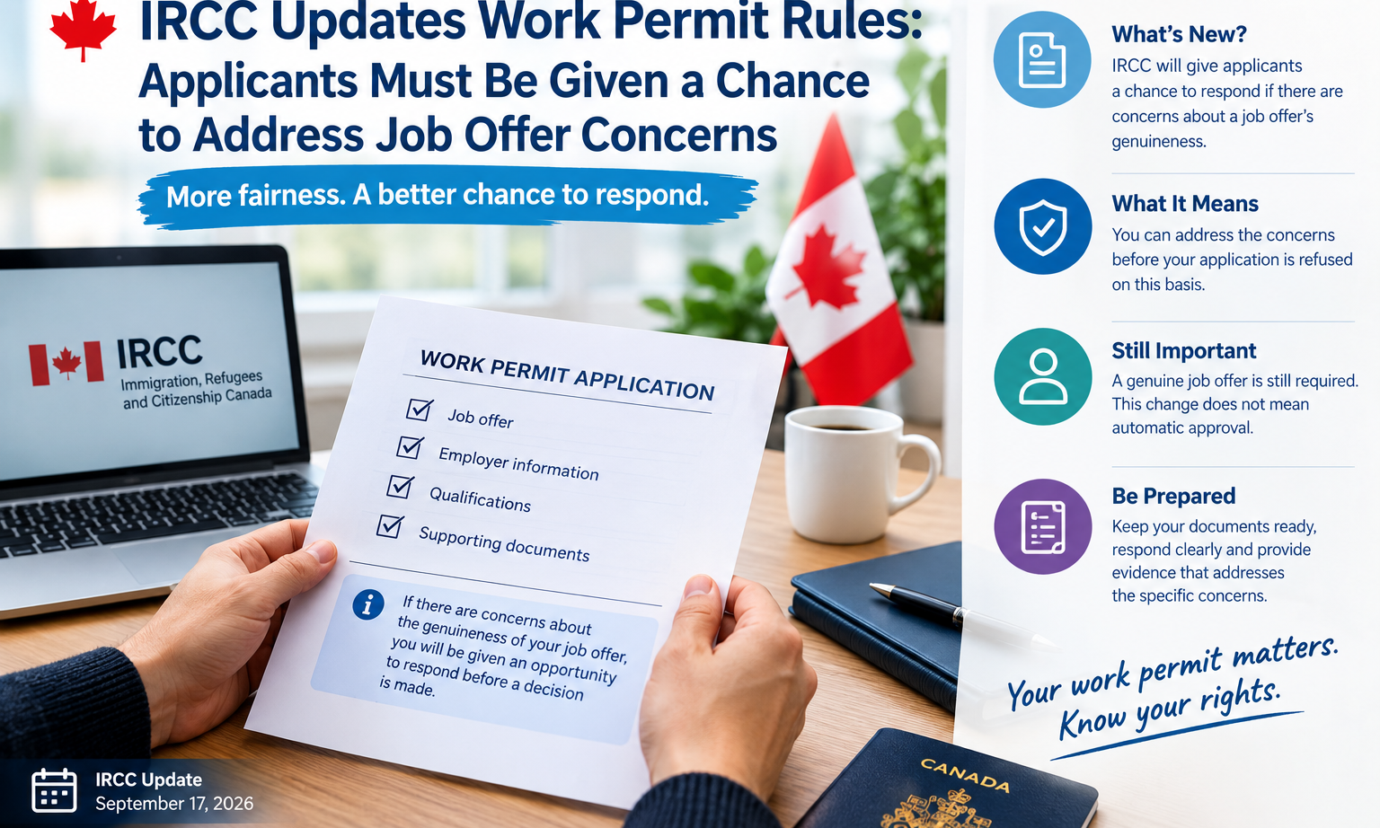 IRCC Updates Work Permit Rules: Applicants Must Be Given a Chance to Address Job Offer Concerns